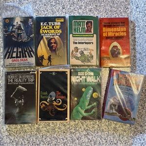 Vintage Science Fiction Paper Back Books Lot Of 8